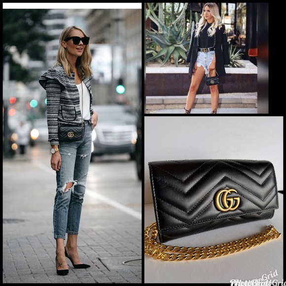 🌺AUTH. GUCCI MARMOT CROSSBODY  WALLET 🌺 - Picture 13 of 16